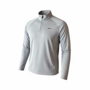 Ben Sherman Sport Performance 1/4 Zip Pullover Shirt, Light Gray, XL